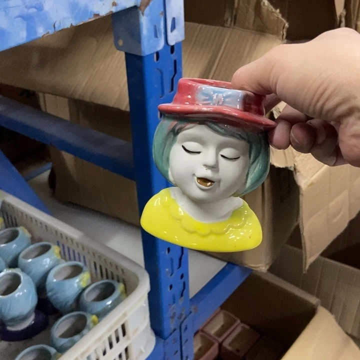 陶瓷花盆单场满9.9发5.5*10.5