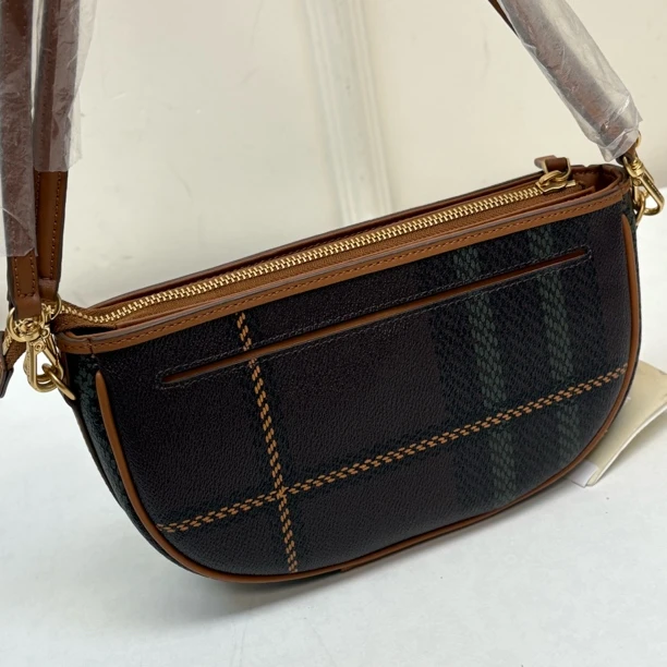 38463 韩版滨家，英伦格子单肩手拿多功能包，14x26cm