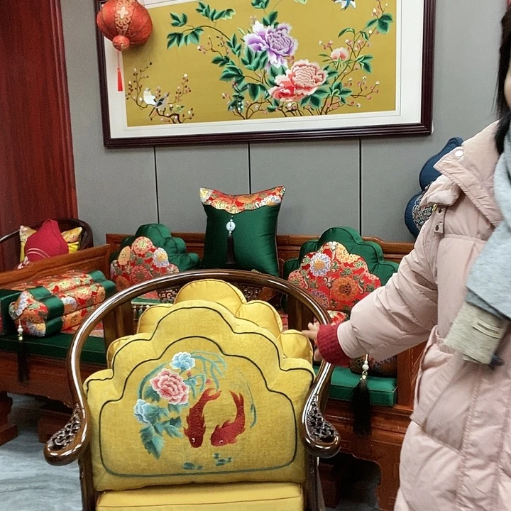 绸缎雪尼尔 福利现货 黄色 锦鲤鱼