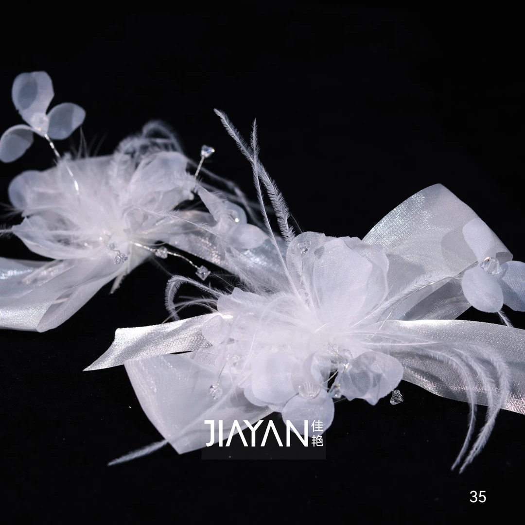 3069新娘头饰公主森系婚纱摄影结婚婚礼新娘时尚百搭蝴蝶结对夹