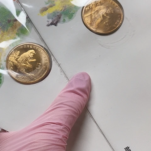 金***滩其他普通金属金丝猴币封两个