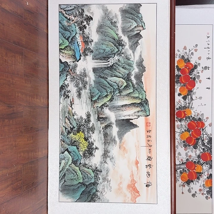 国画带框尺寸123*63厘米