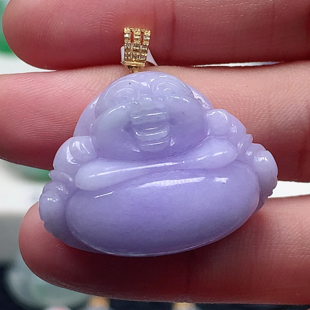 颈饰18K金镶嵌翡翠翡翠吊坠