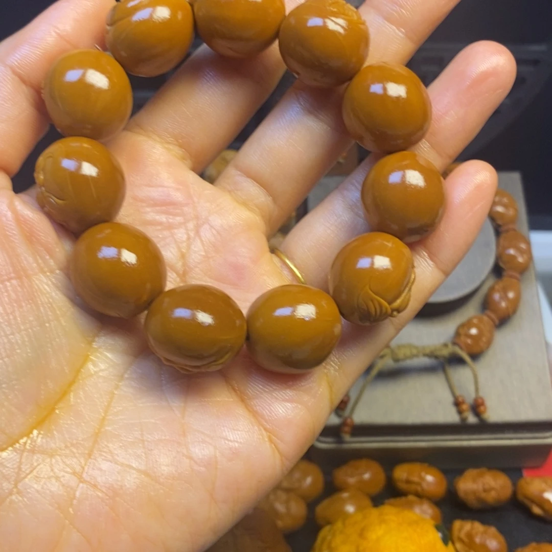 鹏***️橄榄核手串/手链自在米勒自在米勒自在你了