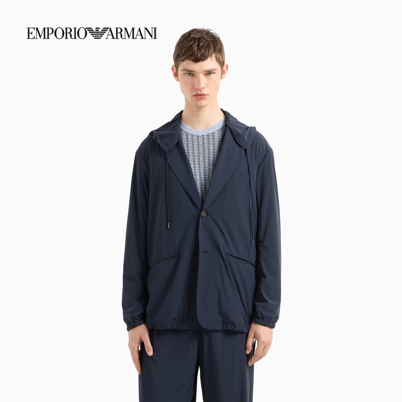 TC-EMPORIO ARMANI/男士假两件单排扣都市休闲西装外套官方