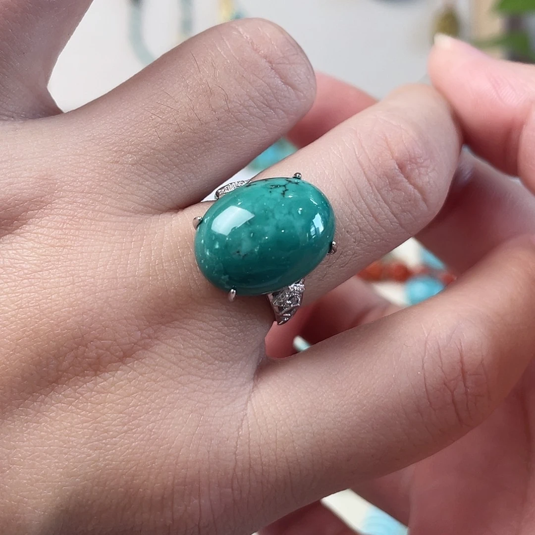 绿松石银S925镶嵌配饰