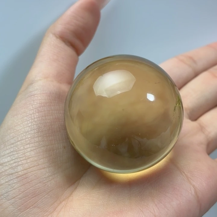 藏***锋珠宝半成品未镶嵌黄晶蓝针43.2mm