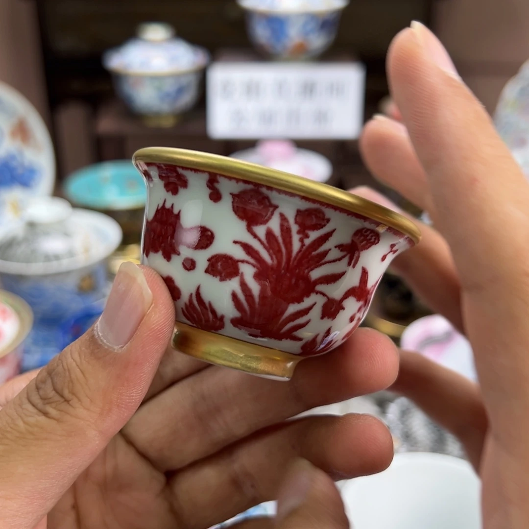 粤***车瓷片景德镇手工手绘陶瓷