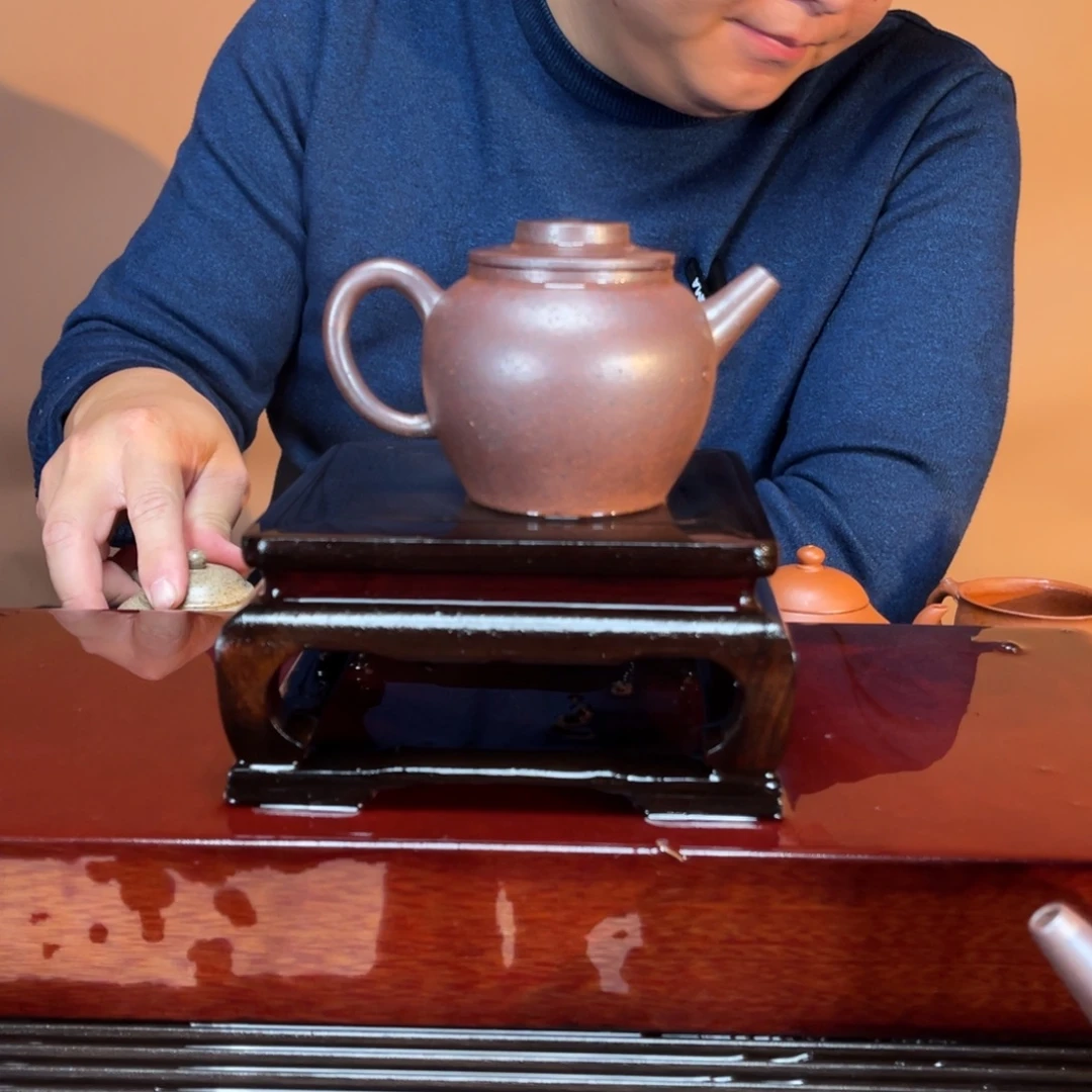 紫砂茶壶高端200cc紫泥高温巨轮