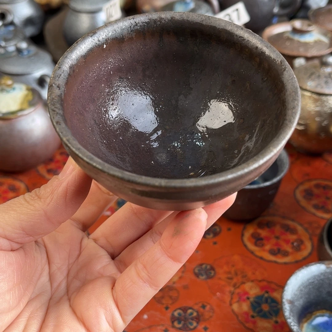 柴烧茶器主人杯杯柴烧