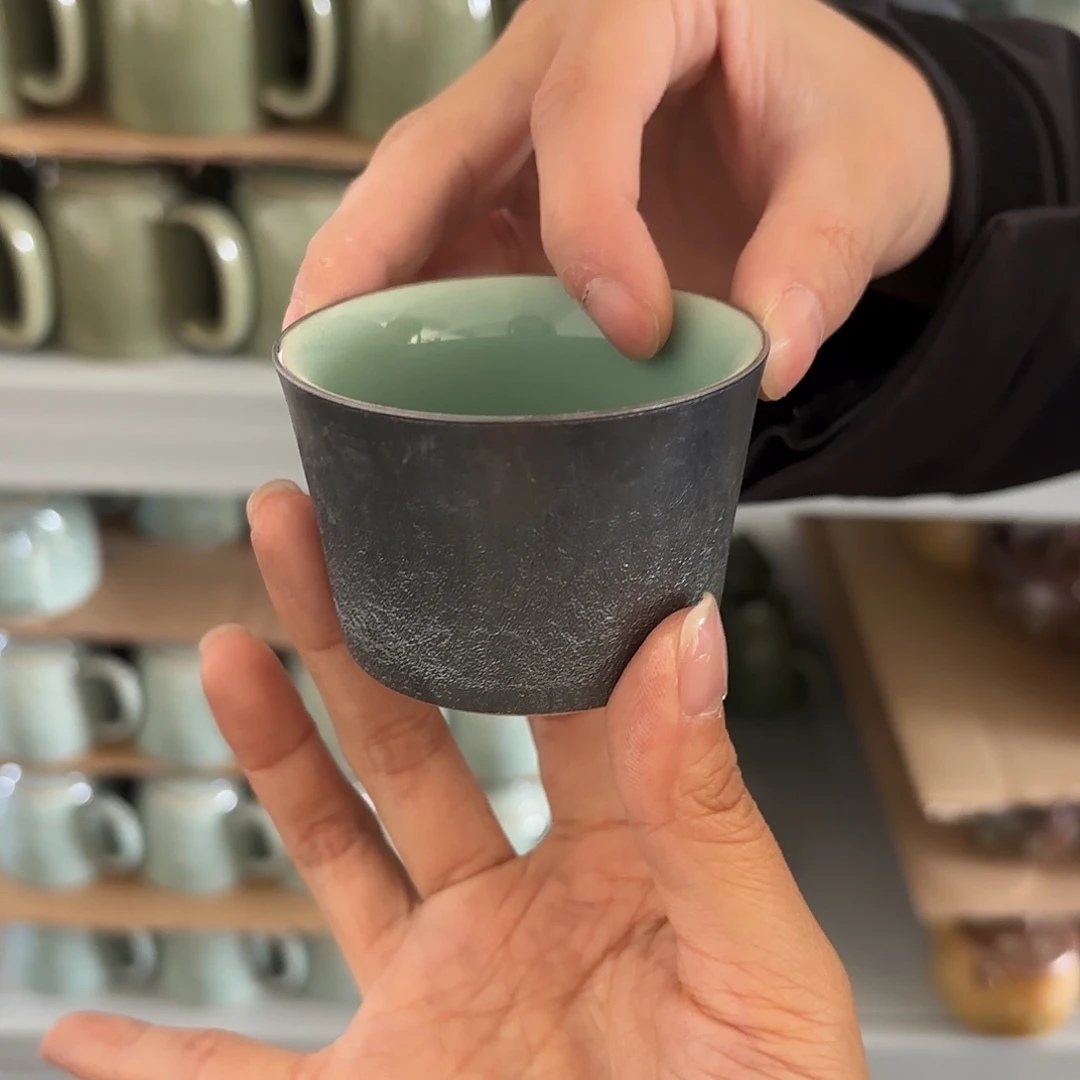 龙泉云间青瓷小米茶器