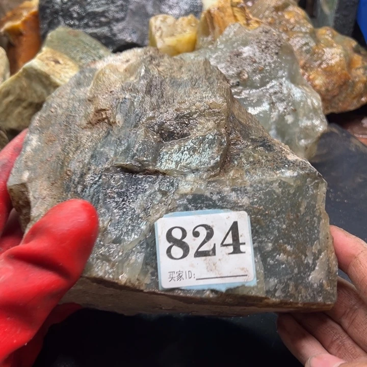 透闪石-蛇纹石玉珠宝奇石未镶嵌黄****9