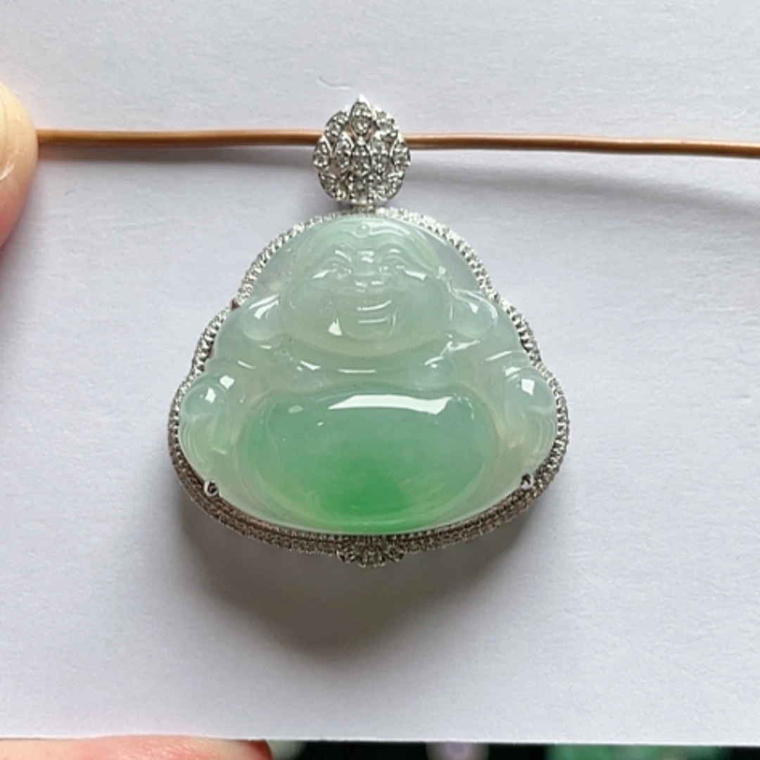 【闪购商品】吊坠(不含链)18K金镶嵌翡翠