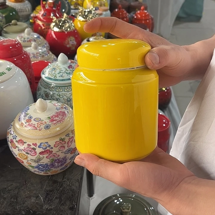 摆件陶瓷茶叶罐密封罐家用摆件