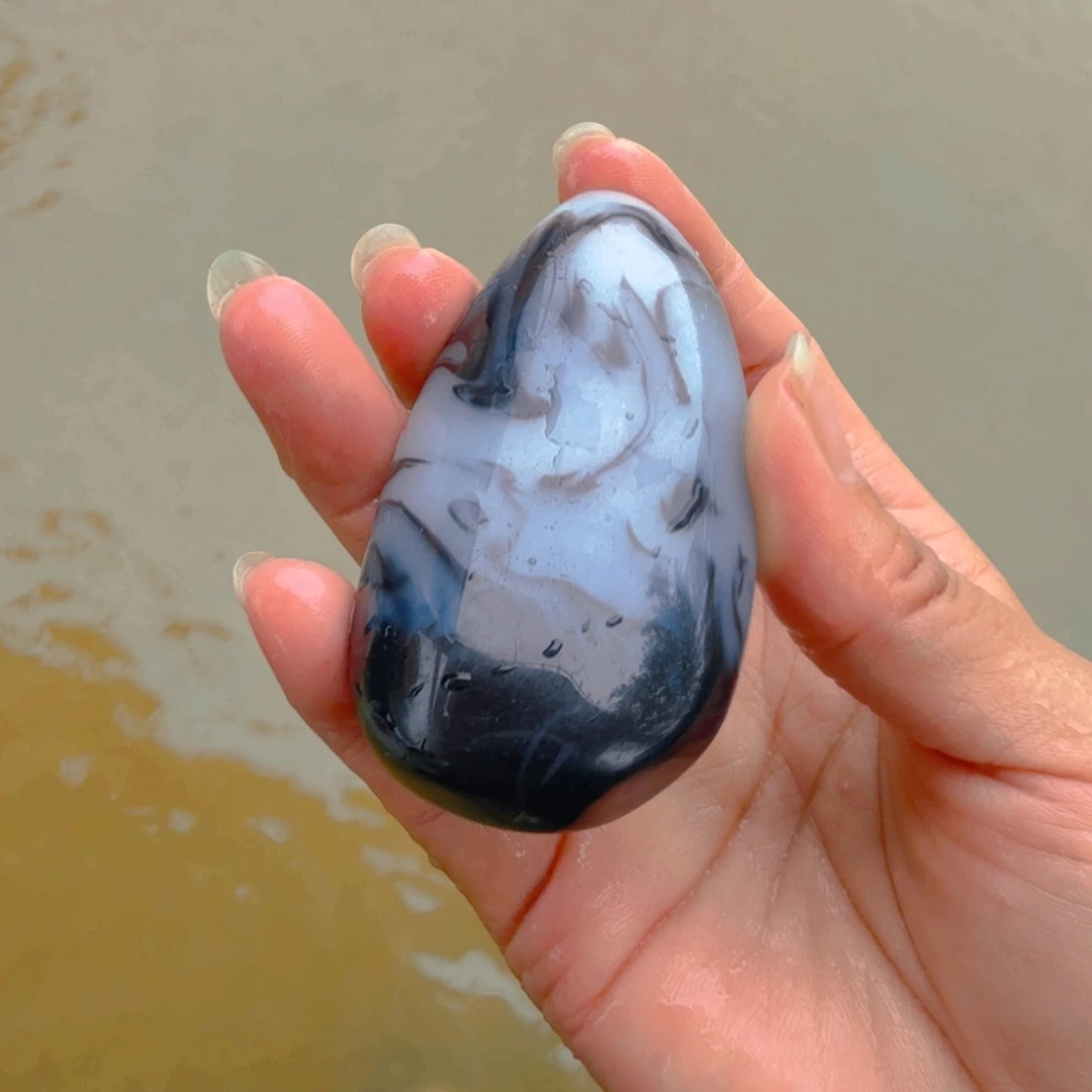 和田玉（糖玉）未镶嵌颈饰大青花