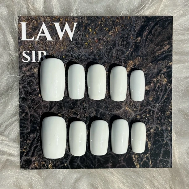 《极致纯色》复古单色手工显白短方圆穿戴甲成品甲片简约时尚美甲