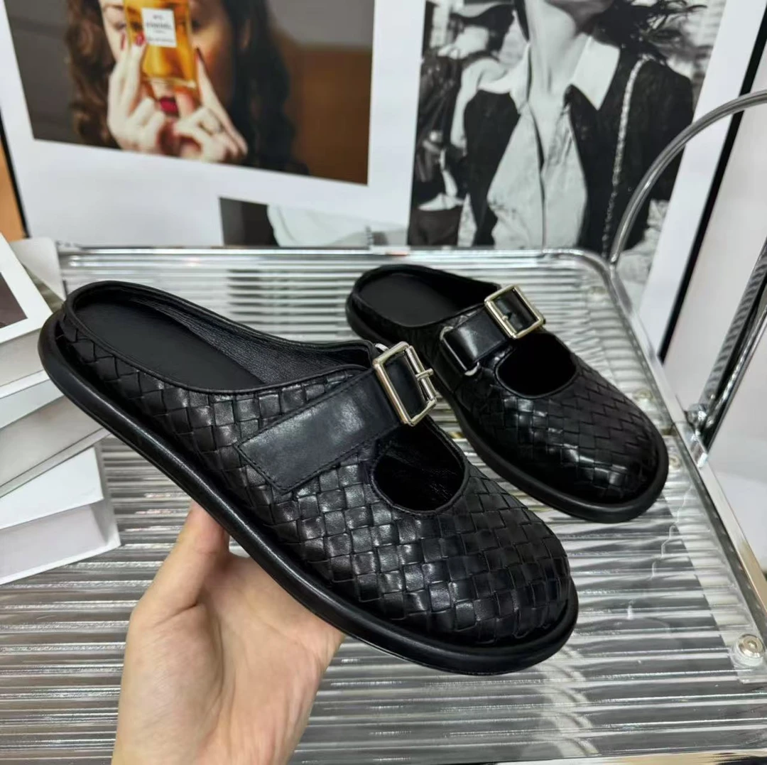 【若家】时尚休闲低跟浅口气质拖鞋 25TX151LX