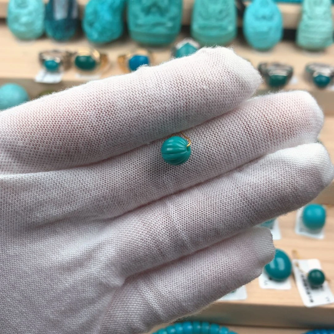 绿松石配饰未镶嵌7.6mm