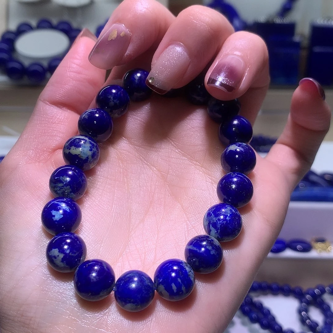 青金石未镶嵌天然原矿圆珠1 1m+