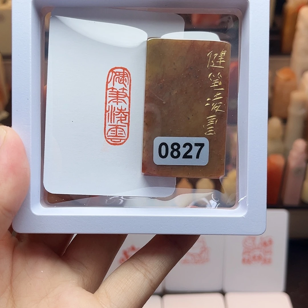 寿山石印石健笔凌云1×3 手工篆刻