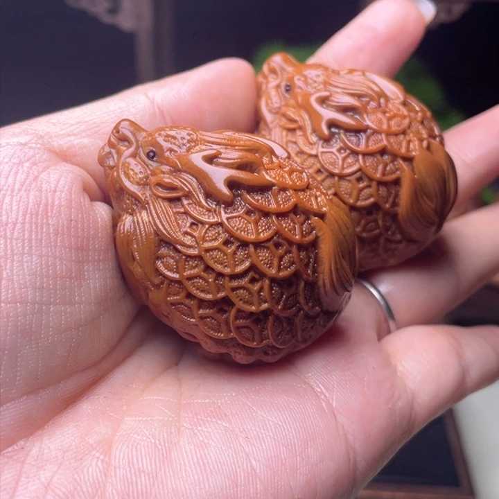 吊坠橄榄核金币龙龟手球3.5
