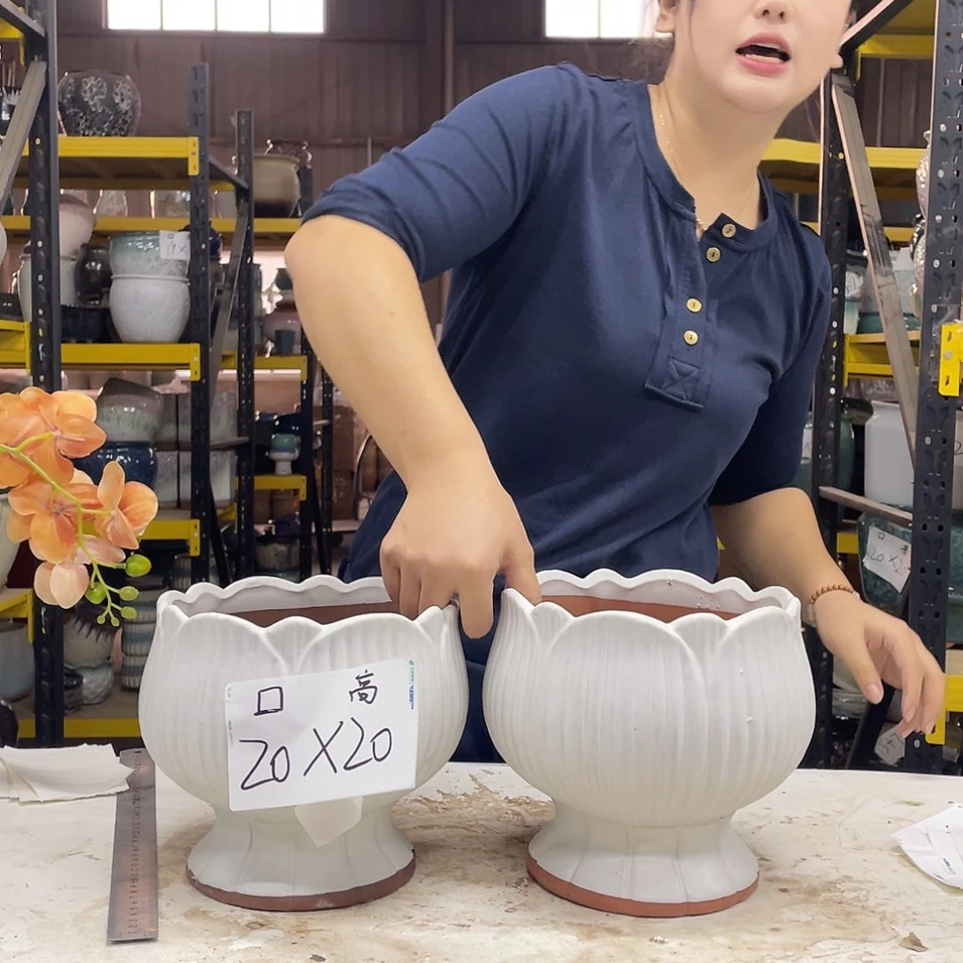 宜兴紫砂粗陶花盆