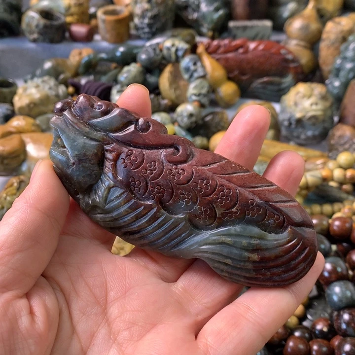 未镶嵌岫岩河磨玉（透闪石质玉）笔搁