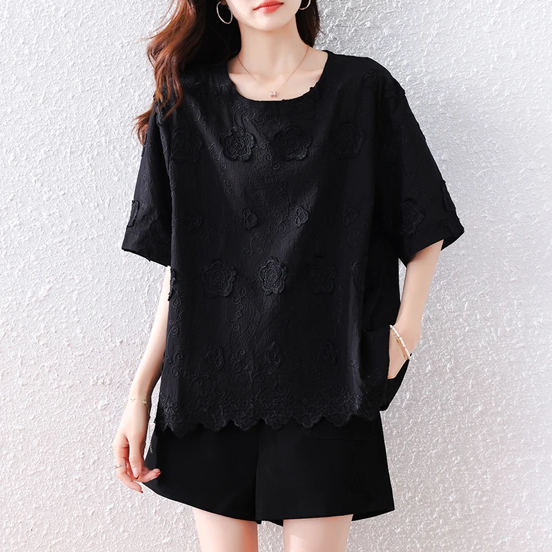 【女神新衣】时尚简约宽松型胖MM洋气衬衫气质显瘦大码上衣