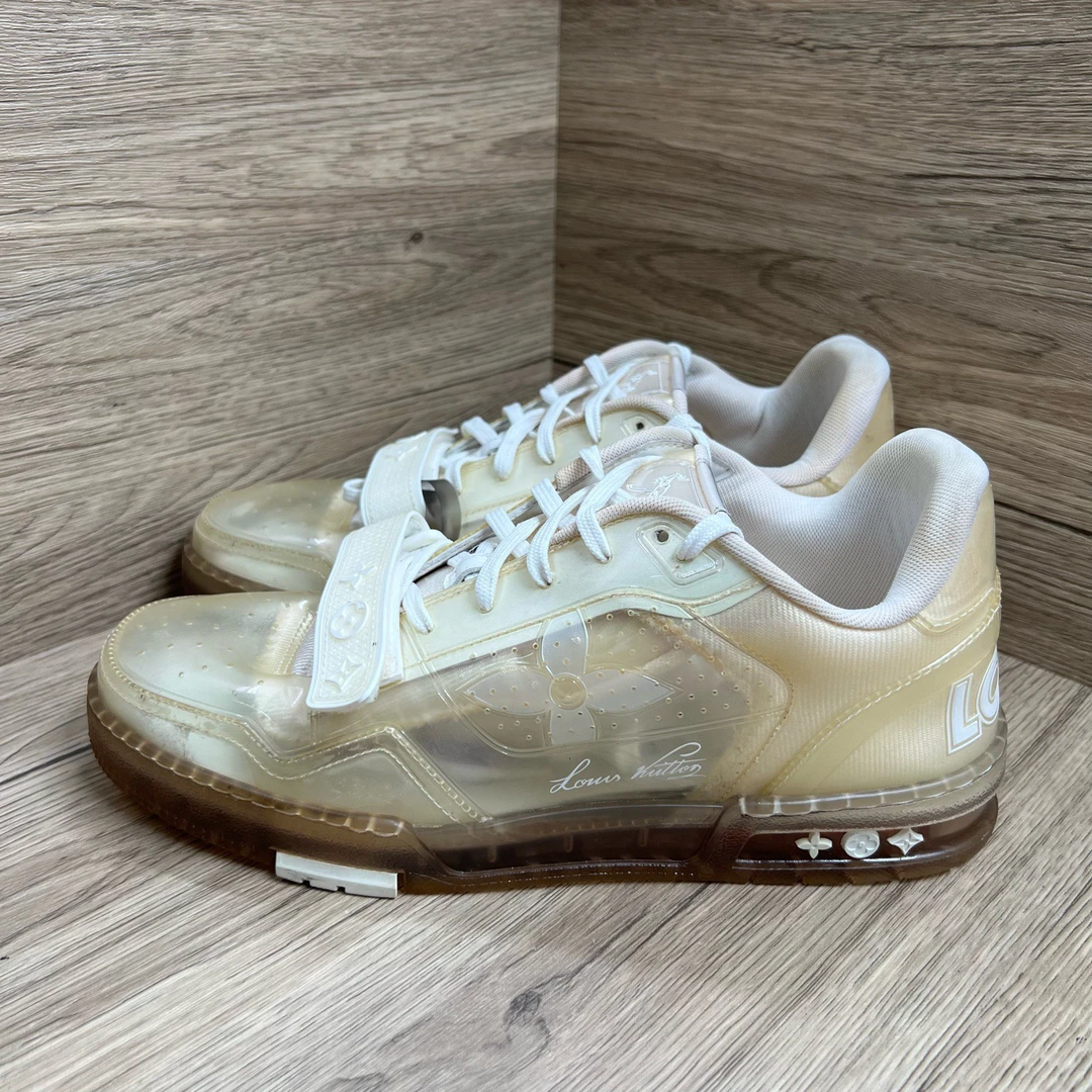 90新 LouisVuitton/路易威登 Trainer 透明魔术贴板鞋 42码