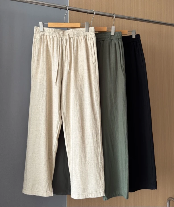 棉麻薄款透气休闲裤