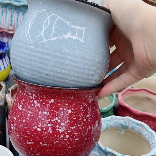 多肉绿植陶瓷花盆9.9包邮