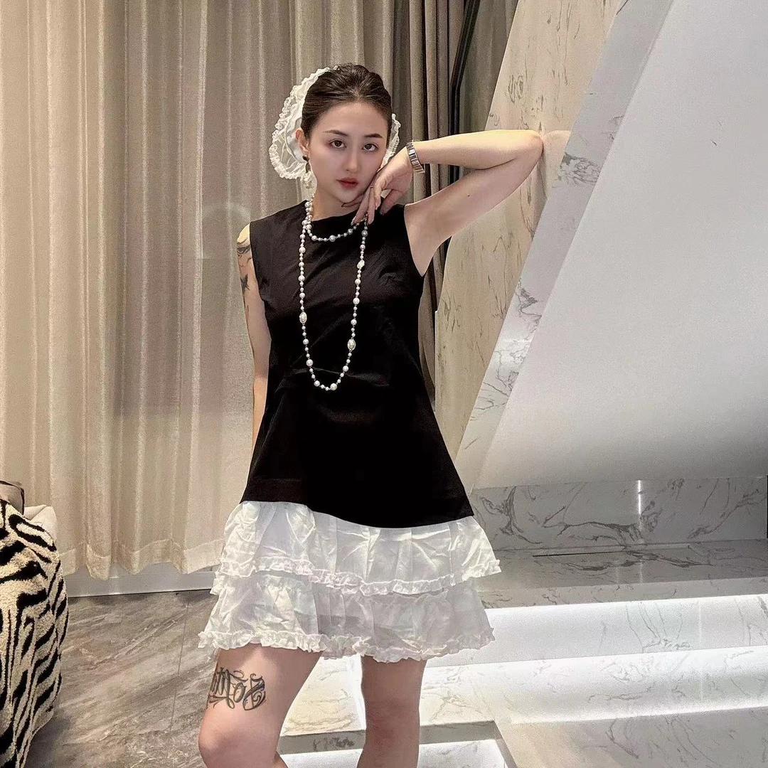 LL【女王优选】轻奢高端时尚气质设计师背心连衣裙2574显瘦网红