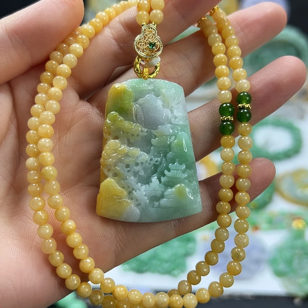 翡翠未镶嵌颈饰吊坠