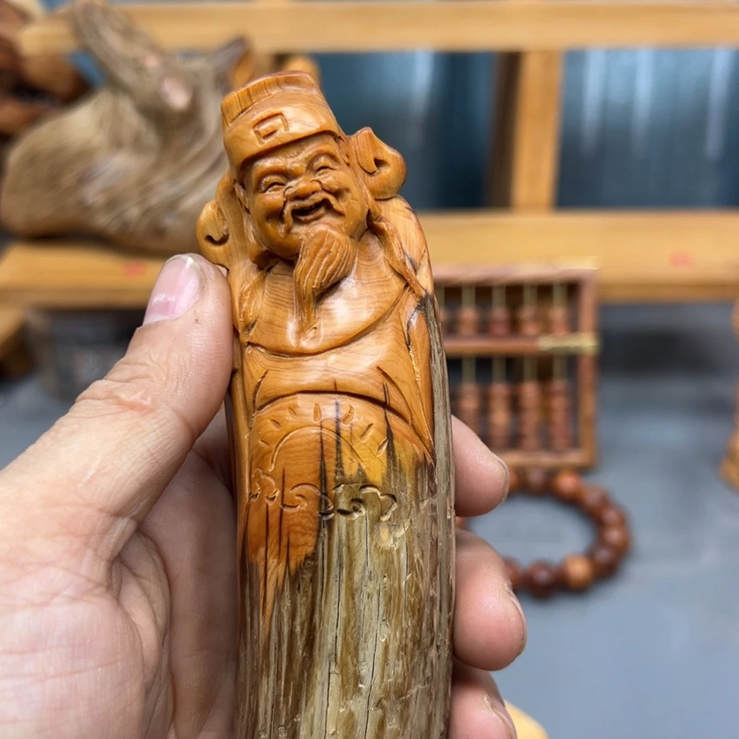 追***年木崖柏木摆件手把件