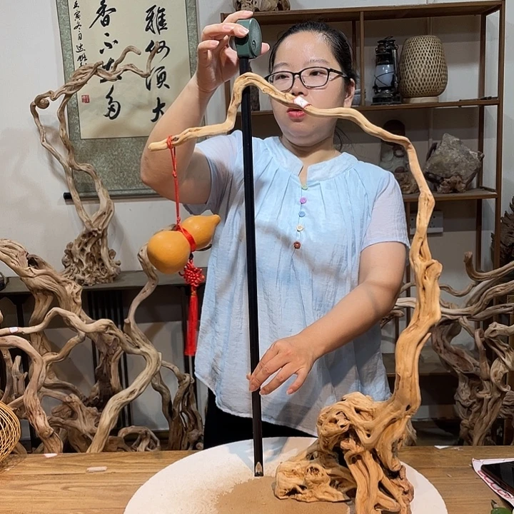 香榧木杜鹃根根艺摆件