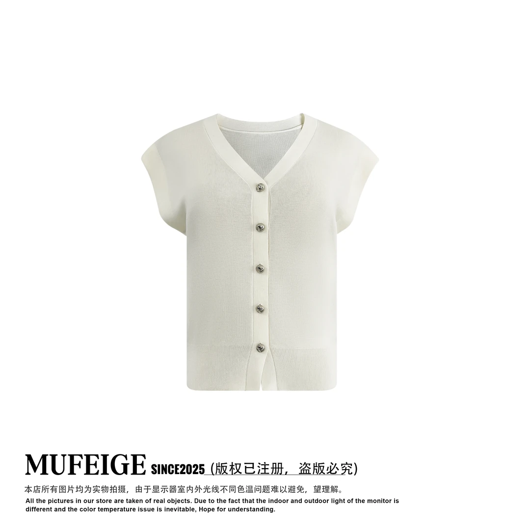 MUFEIGE 夏季Z63莱赛尔针织开衫上衣 舒适 显瘦-1117#