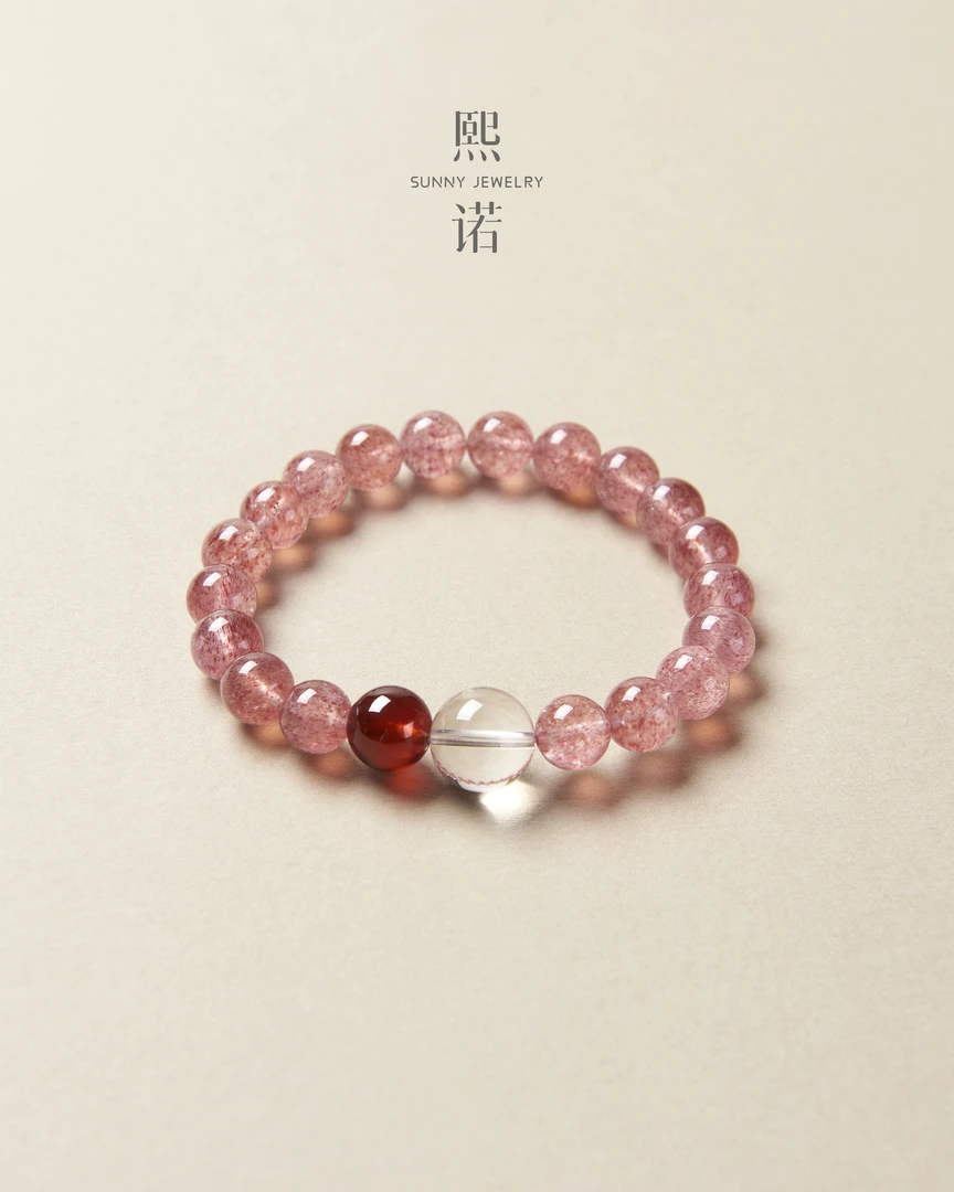 懒猫nono│Saynono 爱情催化剂_草莓石英质玉手链(多样性发其一）