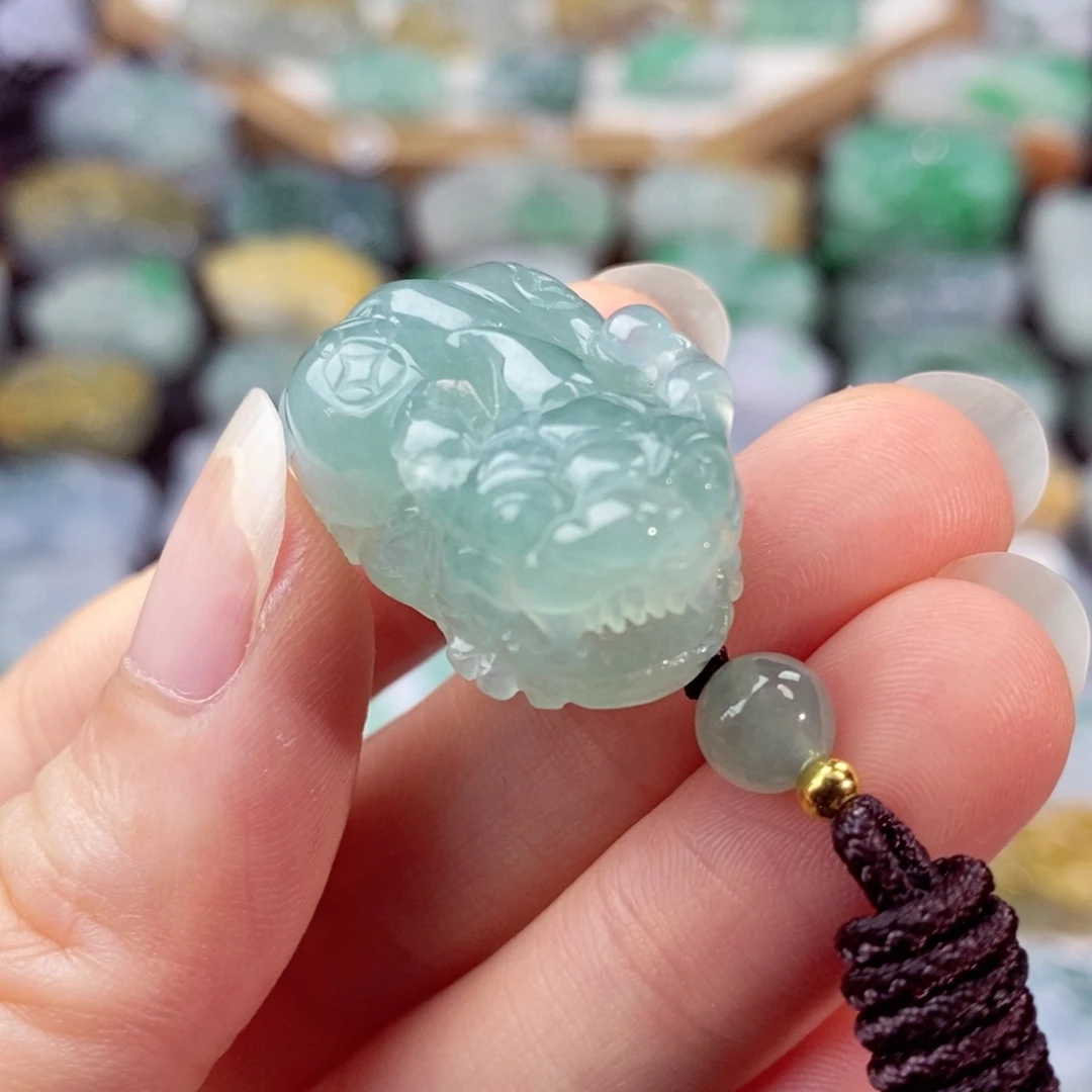 翡翠未镶嵌颈饰天然