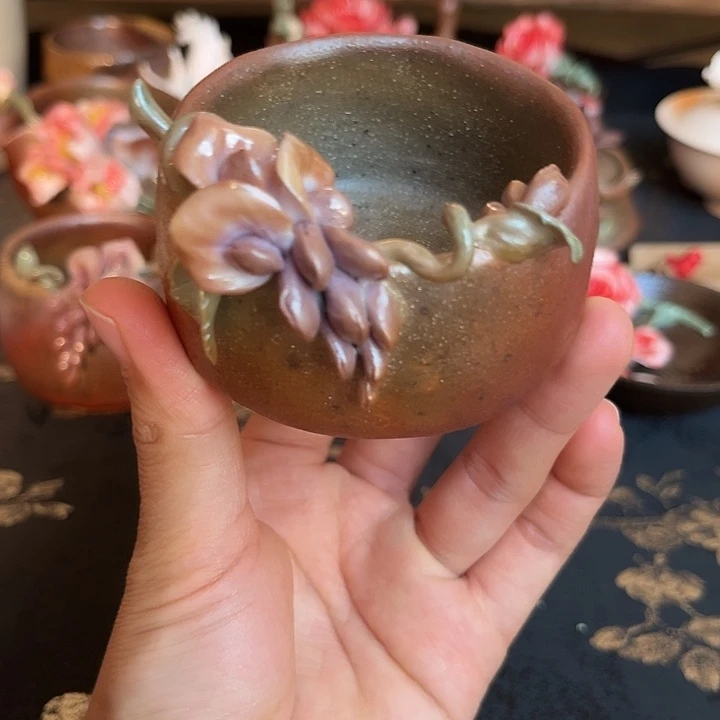 千玺杂物紫藤茶杯