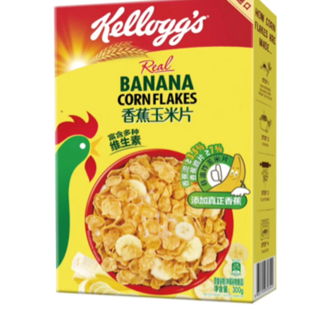 家乐氏麦片进口谷物圈香蕉玉米片300g 日期到8.10