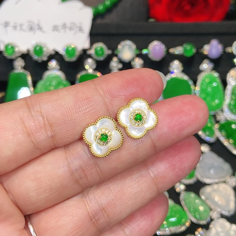 【闪购商品】未镶嵌翡翠耳饰天然翡翠