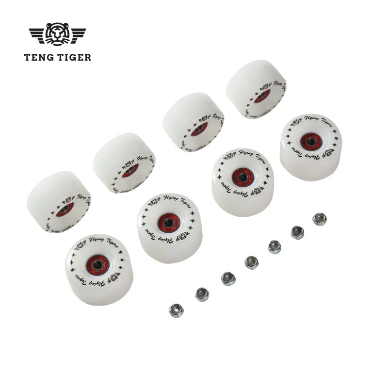 TENGTIGER/腾虎轮滑鞋六灯渐变闪光轮88A轮子双排溜冰鞋轮滑配件