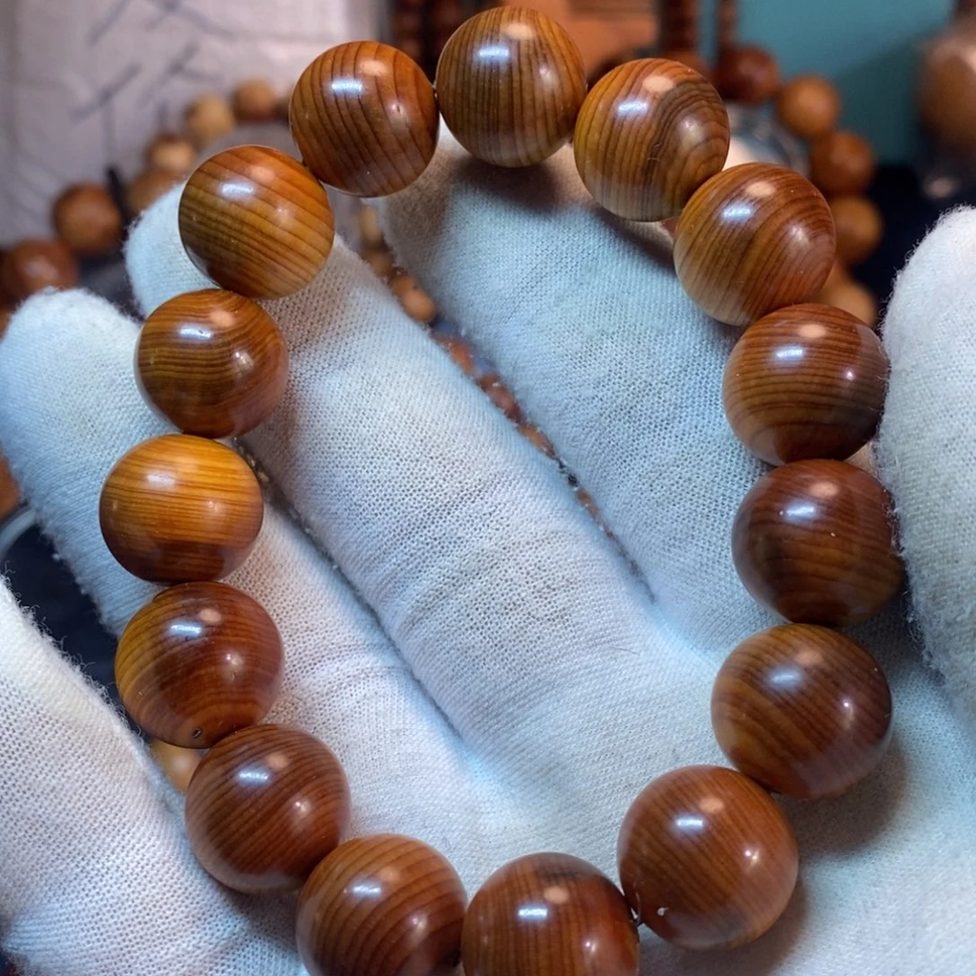 手串/手链柏木（崖柏）1.5鸡油黄超大福利北太行高油高密