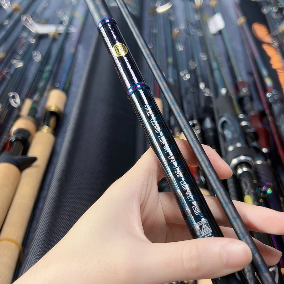 3.8m碳素金****板路亚杆直柄两节路亚