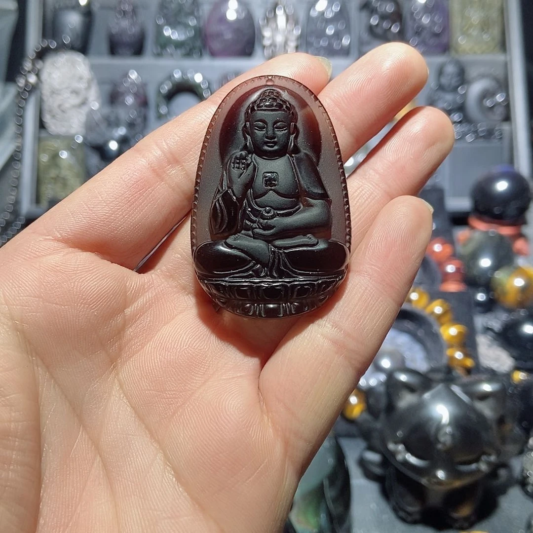 黑曜岩吊坠(赠链)未镶嵌张****?