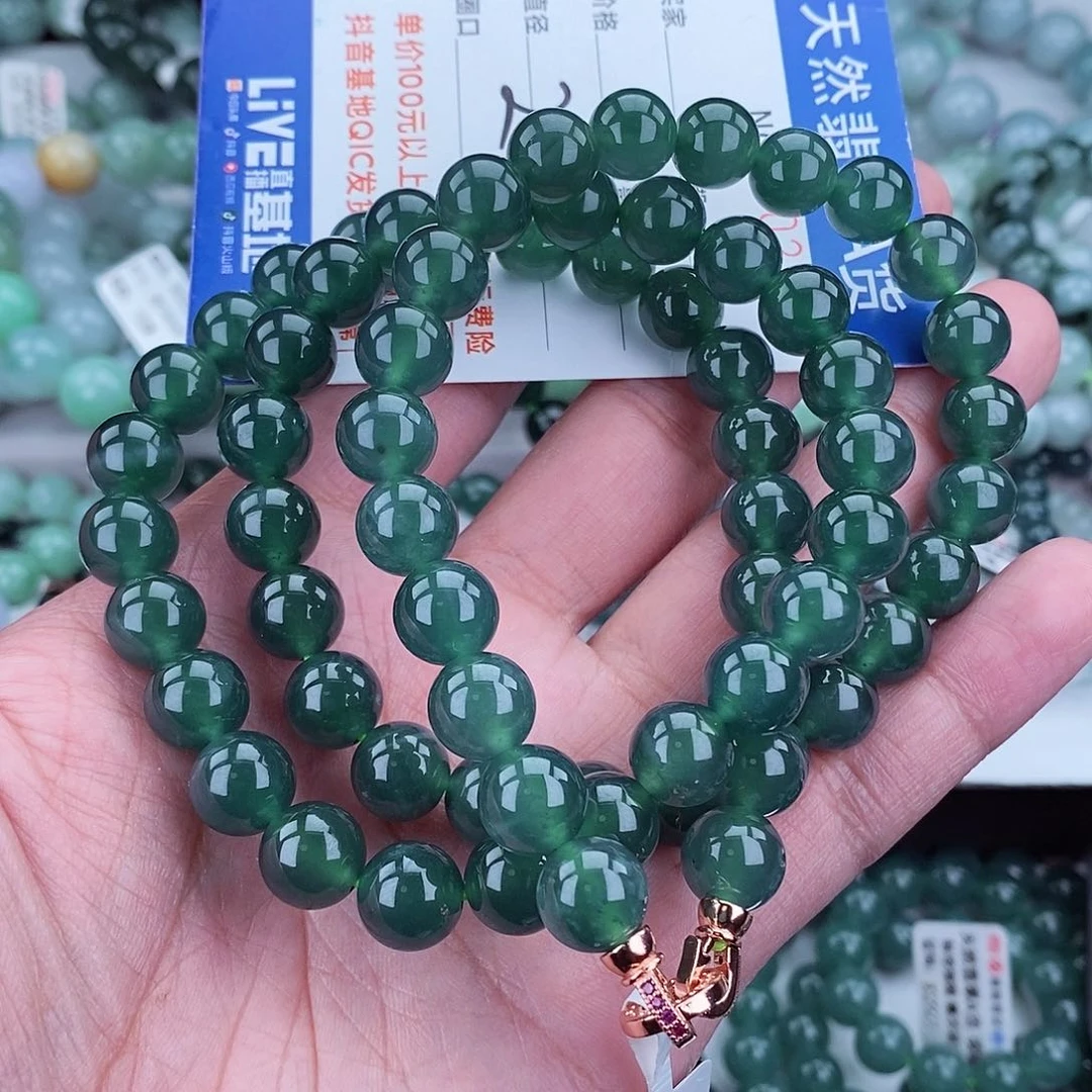 翡翠毛衣链未镶嵌