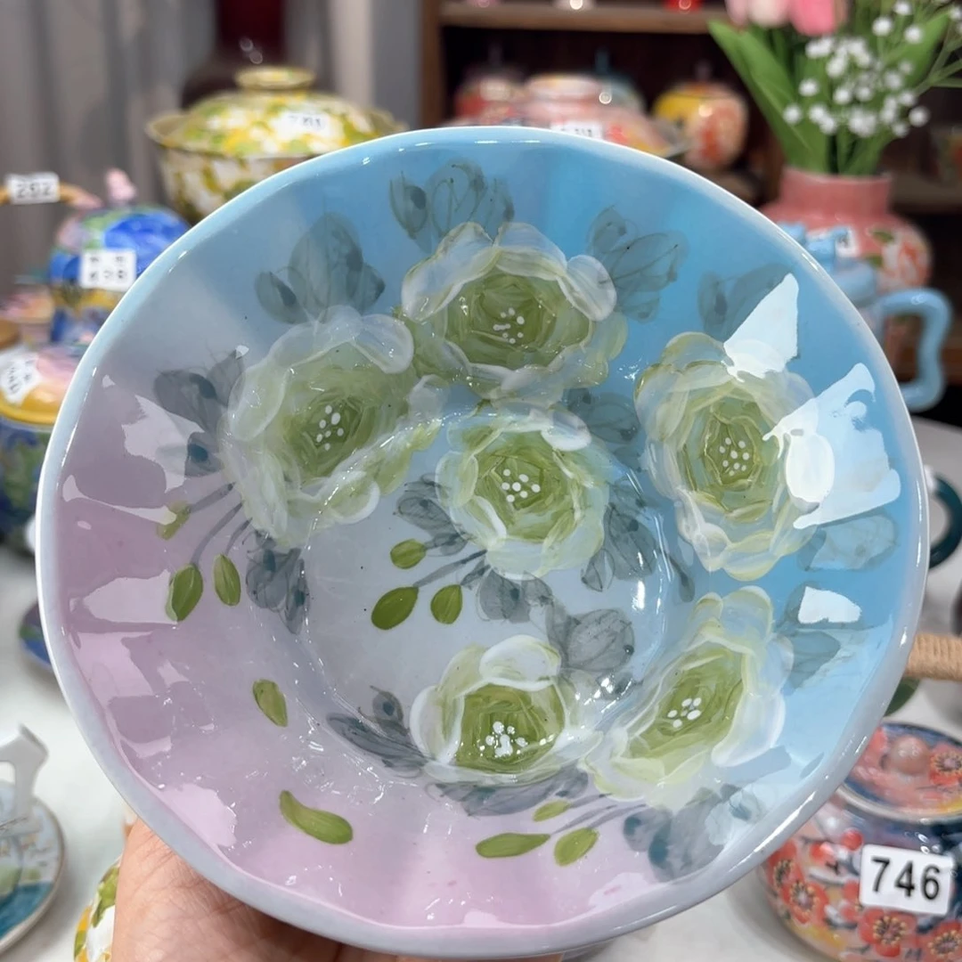 景德镇手绘高温釉下彩陶瓷茶具