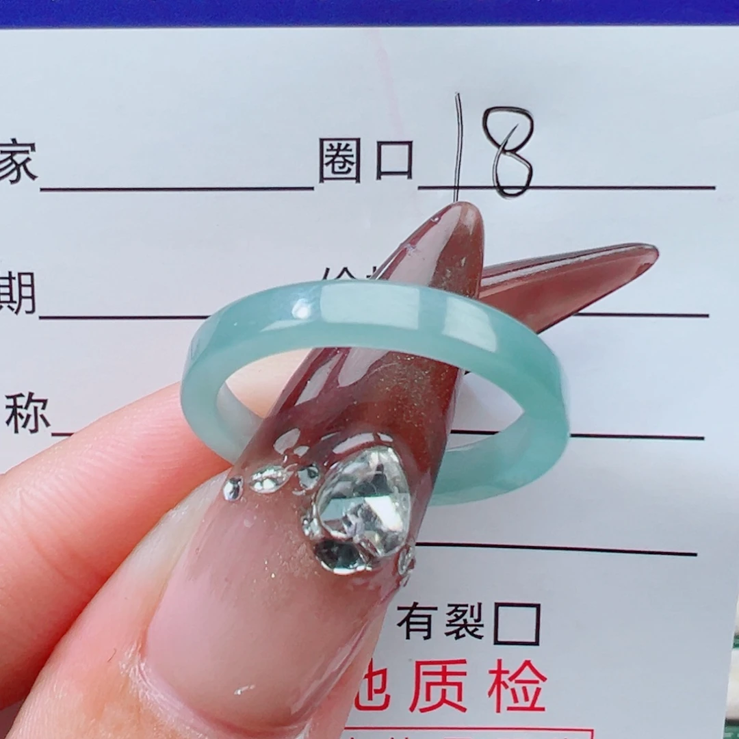 0***.翡翠未镶嵌戒指天然