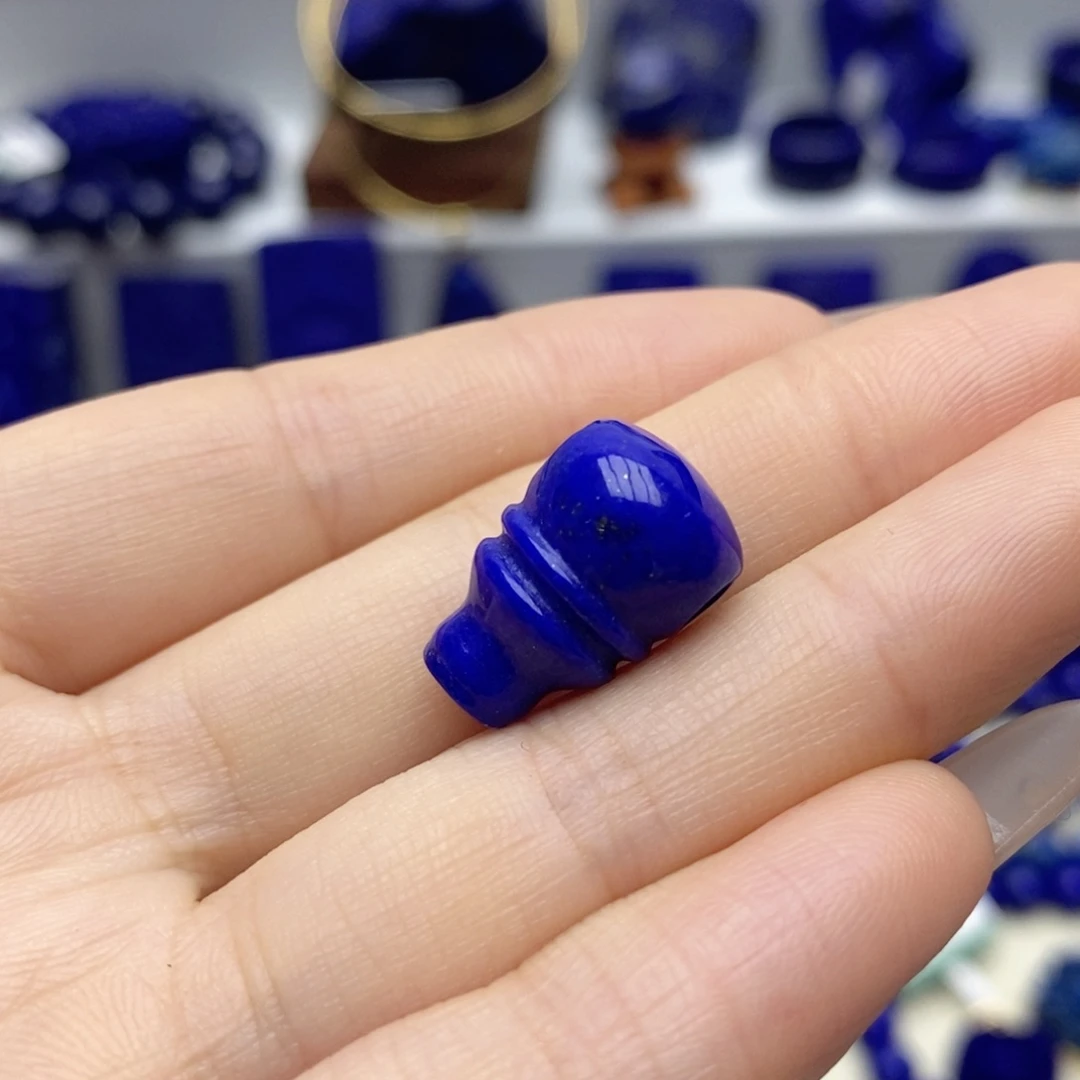 修***罗青金石未镶嵌三通对孔11➕