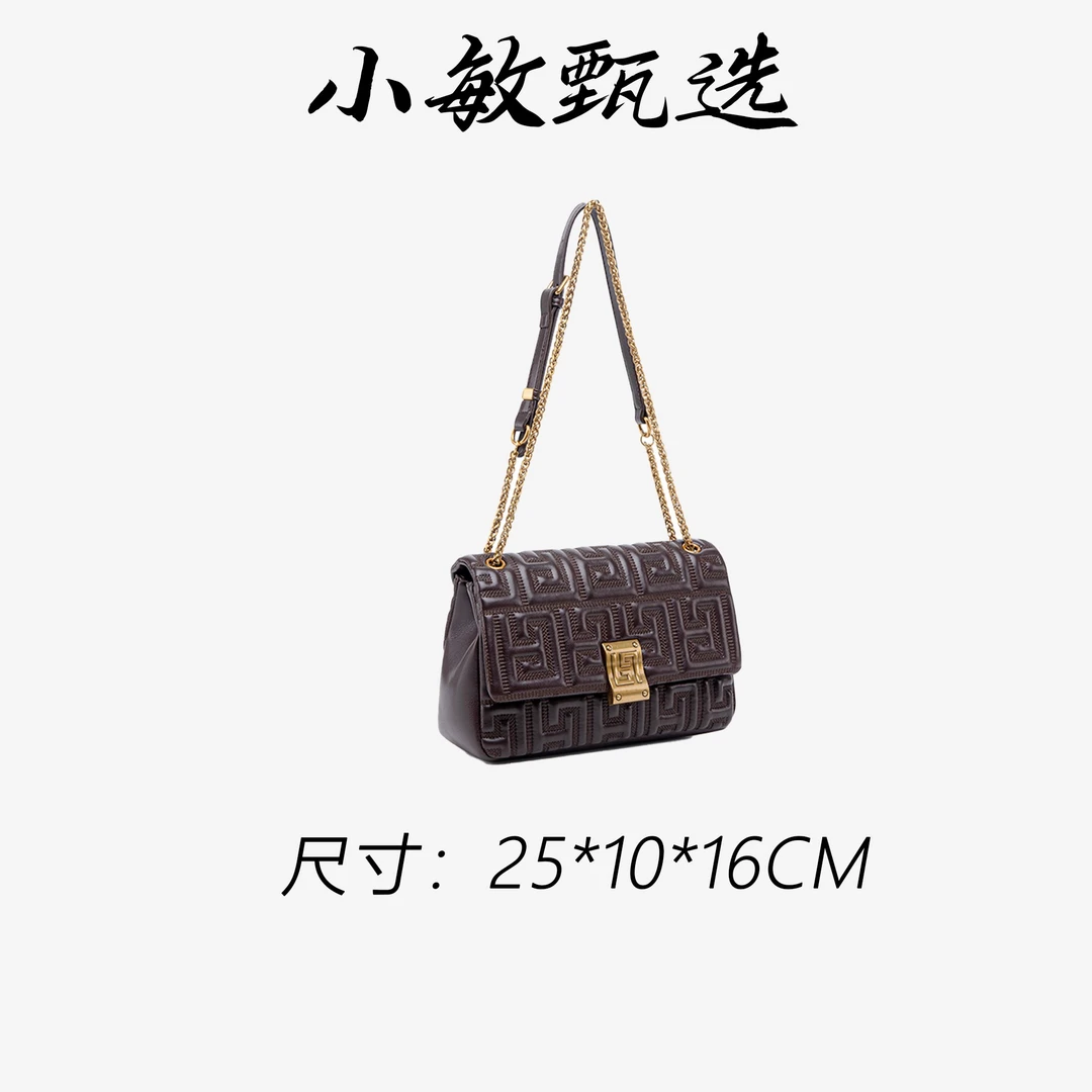 【小敏精选】渠道货QYX-6032-巧克力新款时尚小众单肩包女包